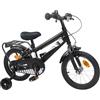 KTHLBRH Bicicletta per Bambini 16 Pollici Acciaio Nero | Telaio in acciaio, freni a cerchione, sella anatomica, ruote in gomma, uso su vari terreni