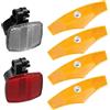 Ucygor Riflettori bici anteriore e posteriore 2 set di riflettori per bicicletta Kit per MTB - Luci di sicurezza rosse e bianche
