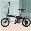 QKBMFK Bicicletta Pieghevole Per Adulti, Velocità Variabile, Leggera E Portatile, Ideale Per Studenti E Pendolari, Disponibile Nelle Taglie 12, 14 E 16 Pollici