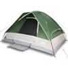 Generic Tenda a cupola 2 persone verde impermeabile con telo da terra e borsa per | Poliestere rivestito in PU, cuciture nastrate, tenda esterna rimovibile, E-Port, bastoncini in fibra di vetro, pieghevole