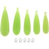 BESTonZON 5 Pezzi Lure Casting Practice Weight Set, Practice Plug in PVC, 7g 10g 12g 15g 20g, Verde Chiaro, Luminoso al Buio, per Allenamento di Lancio e Pesca al Bass per Angler