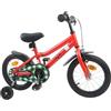 KTHLBRH Bicicletta per Bambini 14 Pollici in Acciaio Rossa per 3-5 Anni | Freni caliper e coaster, sella anatomica, campanello, parafango, altezza utente 95-110 cm, peso 10 kg