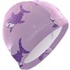FJQWKLF Manga Shark Sequin Pastel Purple swim cap for Unisex Adults Short hair waterproof swim cap for women Hair Protection and Drag Reduction gorro para nadar mujer