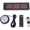 Aundhegrtt Timer da Gara a LED 1,5 6 Cifre con per Palestra PRO | Display LED a 6 cifre offre lettura anche a distanza, timer portatile ideale per palestre e gare, incluso.