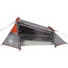 Generic Tenda 2 persone Impermeabile Grigio e Arancione con Oscuramento | Poliestere con rivestimento in PU, cuciture nastrate, telo da terra, bastoncini in fibra di vetro, pareti in rete