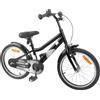 KTHLBRH Bicicletta per Bambini 18 Pollici in Acciaio Nero per 5-7 Anni | Telaio acciaio, freni classici, sella anatomica, impugnature gomma, parafanghi, assemblaggio 90 minuti, 1 velocità