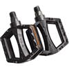 Posheliox Pedali per bicicletta per bambini, antiscivolo, piattaforma piatta, 12 mm | Cuscinetto sigillato, corpo in ABS, presa migliorata per borchie, piastre di sicurezza riflettenti per guida notturna, nero