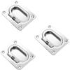 BESPORTBLE 3 Pezzi Maniglia a Scomparsa in Acciaio Inox 304 | Molla Integrata, Presa Sicura, Finitura Lucida, Profilo Ribassato per Coperture, Yacht e Accessi di Bordo