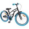 KTHLBRH Bicicletta per Bambini 20 Pollici in Acciaio Nero | Ruota 20 pollici, marcia singola, freno classico, sella telescopica, manopole in gomma, telaio acciaio
