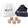 La belle boule | Kit 5 Portinetti Bocce 30 mm Legno Faggio, con Borsa e Microfibra
