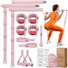 YOTTOY Kit per pilates con fasce di resistenza, bastone staccabile per pilates a 3 barre, per allenamento completo del corpo, attrezzatura per esercizi in palestra a casa per donne e uomini, barra