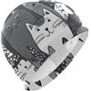 FJQWKLF Cartone animato Carino Gatto Bianco e Nero costume da bagno uomo per donna Capelli corti impermeabile cappelli per nuoto Protezione capelli e riduzione resistenza gorras para nadar de mujer