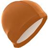 FJQWKLF Costume da bagno da uomo color cioccolato arancione tinta unita per donna, cappellini impermeabili per capelli corti per donna, protezione dei capelli e riduzione a resistenza, gorro de natación p