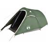 Generic Tenda impermeabile per 2 persone, verde con tessuto oscurante | Poliestere con rivestimento in PU, bastoncini in fibra di vetro, tenda esterna rimovibile, pareti in rete, porta con cerniera
