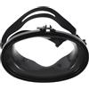 PACKOVE Maschera Subacquea Monolente Ovale Antiappannamento in PVC Nero | Lente Doppio Strato, Bordo in Silicone Morbido, Visione Estesa, per Snorkeling in Mare Aperto e Pesca