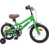 KTHLBRH Bicicletta per Bambini 16 Pollici 4-6 Anni Verde in Acciaio | Sella anatomica, manubrio regolabile, freni caliper e coaster, forcella rigida, parafango, campanello, peso 10,7 kg