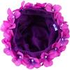 LALADEFIEE Cuffia Piscina Donna Stoffa a Fiori 3d, Nylon Porpora Estiva | Protegge Chioma e Orecchie, Leggera e Facile da Indossare, per Piscina e Spiaggia, Stile Adorabile