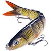 Aurgiarme Esche da nuoto con amo triplo per trote multi-snodato Swimbait 8 segmenti esche dure artificiali esche da pesca esca da pesca in acqua salata