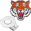 Générique Marcatore magnetico Golf Ball Clip Cappello magnetico | per marcatore di Golf - Clip unica di Supporto per Pallina di Design Tigre,Supporto per marcatore, Clip