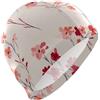 FJQWKLF Lovely Flower Pink Red swim cap for beginners Short hair waterproof swim cap for women swimming cap hair protection and drag reduction gorras de natacion para mujer