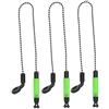 Striegro Indicatore di morso Catene da Pesca alla Carpa Allarmi Bobine Ganci Alerter Tackle Verde 3PCS..