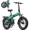 ENGWE Bicicletta Elettrica con Ricarica Rapida in 2 Ore | Sensore di Coppia e Freni Idraulici, Batteria al Litio da 48V 15Ah con autonomia di 104KM, Pneumatici Larghi da 20" x 4,0"