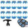 Generic Punte da golf di ricambio, 20 pezzi, per qualsiasi scarpa | Chiodi antiscivolo stabili con chiave, accessori sportivi per corsa, trail tennis, salti su strada