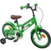 KTHLBRH Bicicletta per Bambini 12 Pollici 2-4 Anni Verde Acciaio | Ruote 12 pollici, telaio acciaio, freno a tiro lineare e coaster, sospensione rigida, 1 velocità, sella e manubrio regolabili