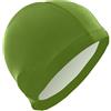 FJQWKLF Costume da bagno verde oliva tinta unita, verde puro, taglia grande per capelli corti e calvi, impermeabile, per adulti, protezione per i capelli e riduzione a resistenza, gorros para natacion