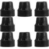 BESTonZON 8 Pezzi Cappucci Antiscivolo in Gomma Nera per Gambe Trampolino, | Montaggio senza Attrezzi, Struttura Ammortizzante, Uso Interno ed Esterno, per Fitness Domestico