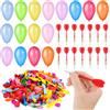 TOYANDONA Set da Gioco con Freccette E Palloncini, 15 Freccette con Punta in Metallo E 500 Palloncini in Lattice di Colori Assortiti, Kit per Giochi di per Carnevale, Compleanni E Feste in Giardino.