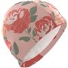 FJQWKLF Magic Rose Flower Red swim cap waterproof for bald Short Hair waterproof swim cap for men Hair Protection and Drag Reduction gorra para nadar de mujer