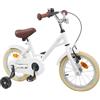 KTHLBRH Bicicletta per Bambini 16 Pollici in Acciaio Bianco | Acciaio robusto, freni sicuri, sella anatomica, 112,5 x 51 x 75 cm, 1 velocità, uso parco e quartiere