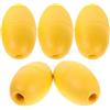 UKCOCO 5 Pezzi Galleggiante Ovale in PVC Giallo per Corde e Ancoraggio | Facile da Fissare alle Funi, Profilo Liscio, Uso in Attività Acquatiche, Gestione Corde al Molo