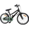 KTHLBRH Bicicletta per Bambini 18 Pollici in Acciaio Nero | Manubri e sella regolabili, sella anatomica, freno caliper e coaster, parafango, 10,2 kg