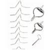 XUMIUZIY Fly Fishing Guide Repair Tool Stainless Steel Double | Manutenzione della canna da pesca, anelli in acciaio antiruggine, custodia portatile, dimensioni multiple, finitura liscia