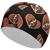 FJQWKLF Cuffia da nuoto vintage con stampa di cane Basset Hound a forma di cuore, antiscivolo, per uomo o donna, adatta a cani con pelo lungo o corto.