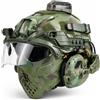 LXGXFNB 8 Pezzi Casco Tattico High Cut Visiera Maschera Cuffie | Sospensione Regolabile Guide Laterali Visiera Trasparente Maschera Occhiali Scuri Supporti Audio Luci Segnale