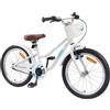 KTHLBRH Bicicletta per Bambini 18 Pollici in Acciaio Bianco | Bici per 5-7 anni, telaio acciaio, ruote 18 pollici, freno tiro lineare, sella regolabile, 1 velocità