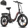 Fafrees Bici Elettrica Pieghevole, Ebike 250W 36V 18AH, Bicicletta Elettrica Donna Uomo, Fat Bike 20 Pollici Pedalata Assistita E-bike Città, 7 Velocità, F20 EAPC (Nero)