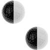 BESPORTBLE 2 Pezzi Palline da Allenamento Golf a Due Colori, Doppio Strato | Resina Sintetica e Gomma, Osserva Traiettoria e Rotazione, per Esercizi a Casa e Putting Green