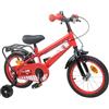 KTHLBRH Bicicletta per Bambini 14 Pollici in Acciaio Rossa per 3-5 Anni | Telaio e forcella in acciaio, freni a cerchione, sella ergonomica, ruote in acciaio e gomma, 104x51x73 cm
