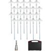 Aundhegrtt Picchetti da Avvitabili Antiruggine 20 PCS Esagonale Kit | Installazione rapida con trapano picchetti a vite penetrano terreno duro grazie a filettatura aggressiva e testa esagonale