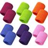 Rmeet Polsino di Sport,6 Paia Assorbente Polso Cotone Elastico Portafoglio da Polso Sport Braccialetto per Unisex Donna Uomo Badminton Tennis Calcio Basket Running Fitness Fitness 8 * 8 cmColore