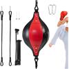 Generisch Sacco da boxe a doppia estremità, portatile, regolabile, in pelle | Punching ball flessibile per casa, palestra, cortile, fitness, allenamento nucleare, coordinazione