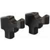 Ronyme Rialzo Manubrio in Lega di Alluminio CNC Finitura Anodizzata Nera Riser Manubrio in Alluminio Resistente per Guida Quotidiana