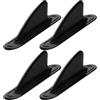 VICASKY 4 Pezzi Pinna Piccola per Tavola Sup, Sostituzione per Tavole da | PVC Nero, Installazione Rapida e Meccanismo Rimovibile, Compatibile Canoe e Tavole Gonfiabili