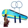 Mwqpgyh Racchetta da badminton professionale, racchetta da badminton Impugnatura | 2 giocatori per Giardino Esterno Famiglia Adulti Bambini