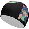 FJQWKLF Cuffia da nuoto unisex Evil Lady per uomo e donna, adatta a capelli corti e lunghi, cappelli da bagno alla moda