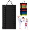 Generico Espositore per cinture per arti marziali, espositore sospeso per cinture da karate, contiene 12 cinture, espositore per cinture con anelli elastici, supporto per cintura da karate. Espositore per cint